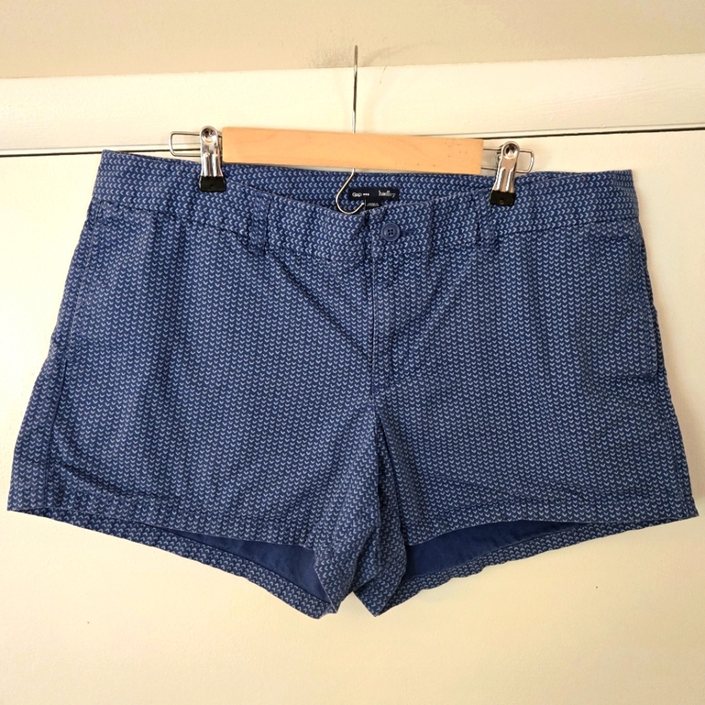 Women’s Blue Patterned Casual Shorts